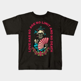 geisha skull Kids T-Shirt